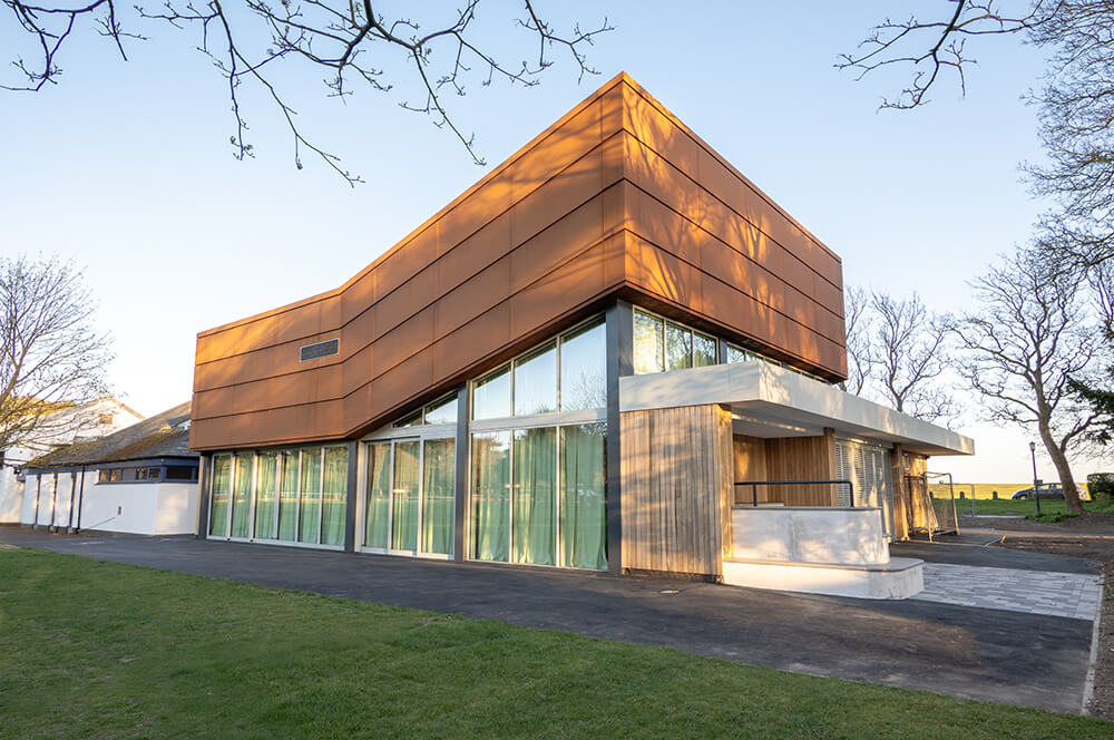 Rear view of The Windmill Performance and Education Centre.